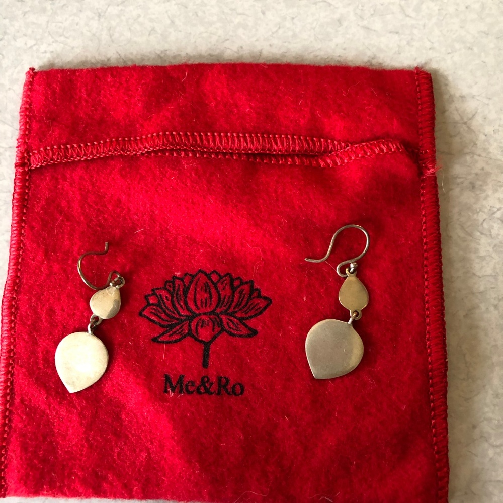 Me and Ro Double Lotus earrings. EUC!